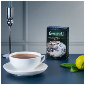 Ceai negru Greenfield Earl Grey Fantasy, 100 g, cu aromă de bergamota