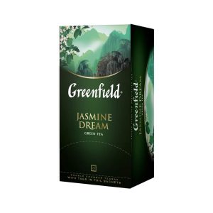 Ceai verde Greenfield Jasmine Dream, 25 pliculete x 2 g, cu aromă de iasomie
