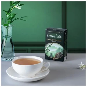 Ceai verde Greenfield Jasmine Dream, 100 g, cu aromă de iasomie