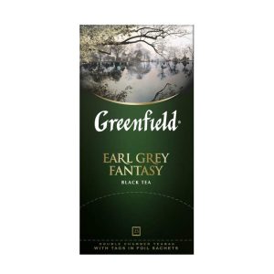 Ceai negru Greenfield Earl Grey Fantasy, 25 pliculete*2 g, cu aroma de bergamota
