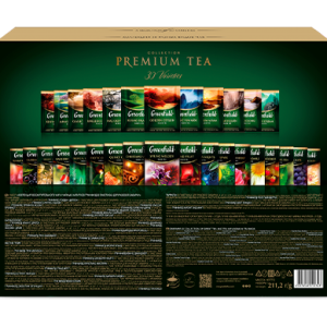Colectie de ceai Greenfield, 30 de sortimente in pliculete individuale, 120 buc – SET CADOU