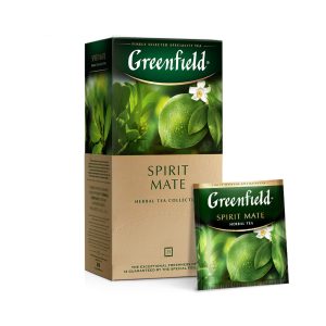 Ceai de plante Greenfield Spirit Mate, 25 pliculete x 2 g, cu aromă de lime și grapefruit