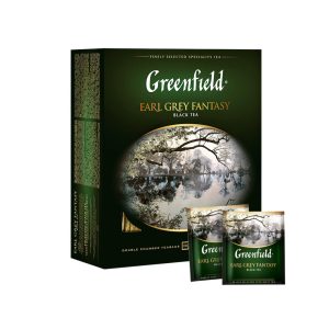 Ceai negru Greenfield Earl Grey Fantasy,  100 pliculete*2 g, cu aroma de bergamota